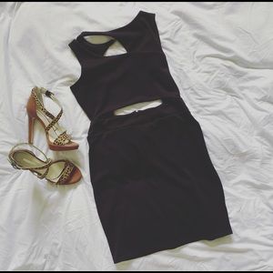Black Cut Out Dress | Mini Party Dress | Size 10